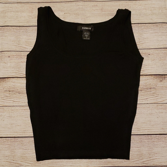 Express Tops - Express Black Dress Tank, Silk Blend, Size Small